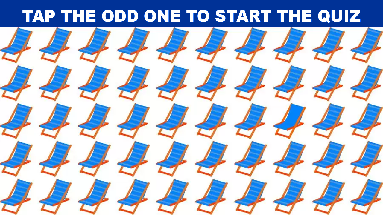 EYE TEST Try To Find The Different Beach Chair In Less Than 10 Sec