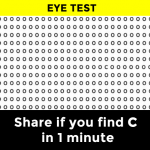 Can You Spot the C in Less Than a Minute?